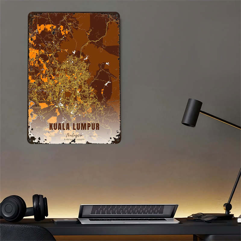 Kuala Lumpur Map Art Printed P - Custom Map Poster บทวิจารณ์และราคา