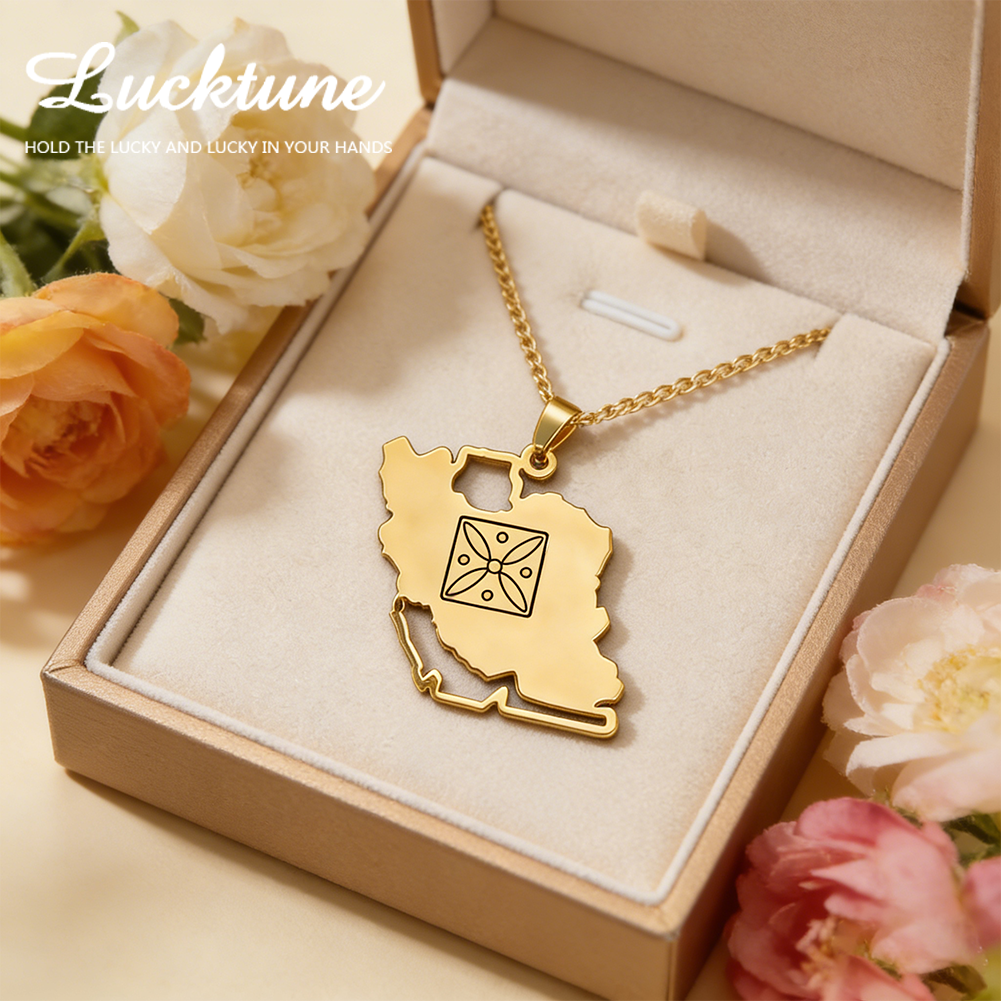 Lucktune Iran Map Pendant Neck - Custom Star Map บทวิจารณ์และราคา