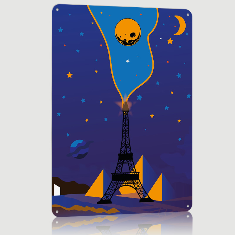 Eiffel Tower Night Sky Poster  - Custom Night Sky บทวิจารณ์และราคา
