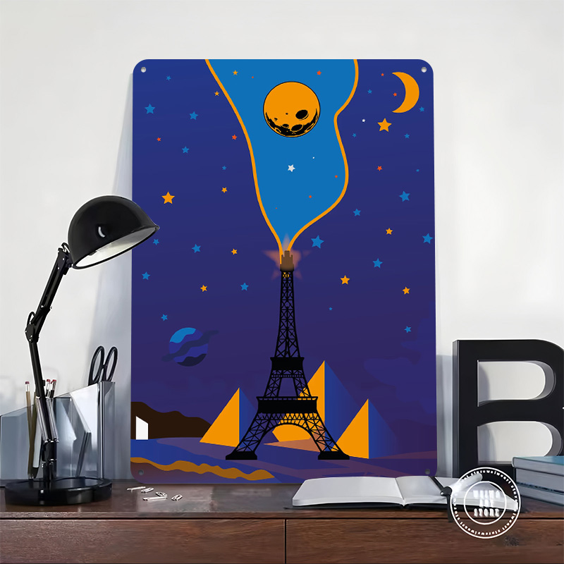 Eiffel Tower Night Sky Poster  - Custom Night Sky บทวิจารณ์และราคา