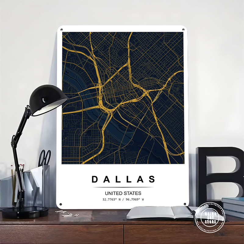 Dallas City Map Art Printed Po - Custom Map Poster บทวิจารณ์และราคา