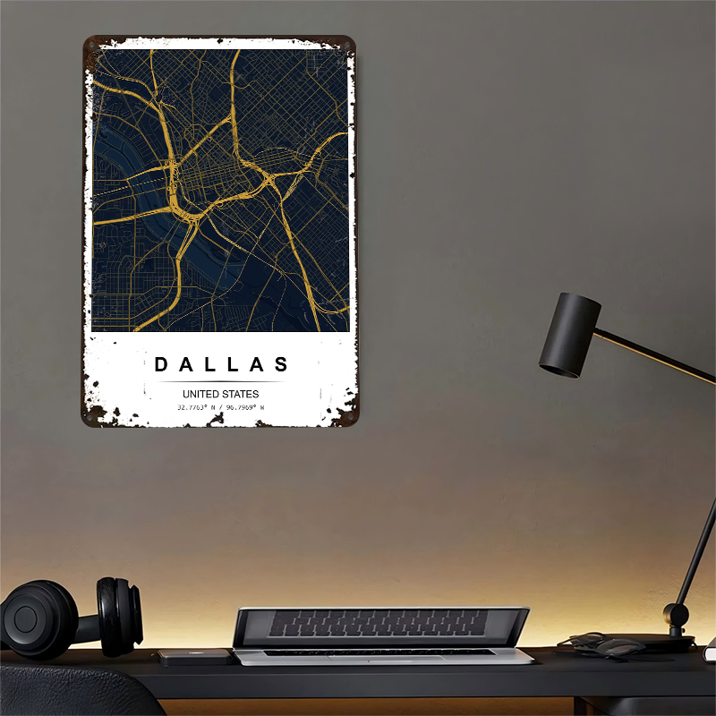Dallas City Map Art Printed Po - Custom Map Poster บทวิจารณ์และราคา