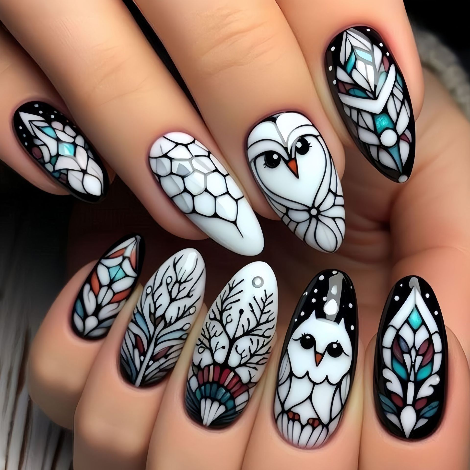 Medium long fake nails for wom - Pressed Flower Art บทวิจารณ์และราคา