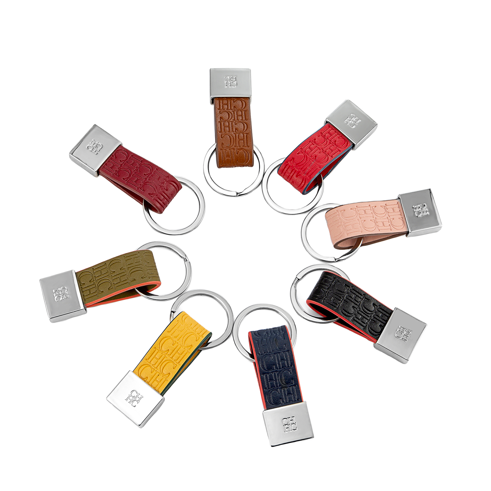CH Embossed Monogram Leather K - Monogram Keychain Leather บทวิจารณ์และราคา