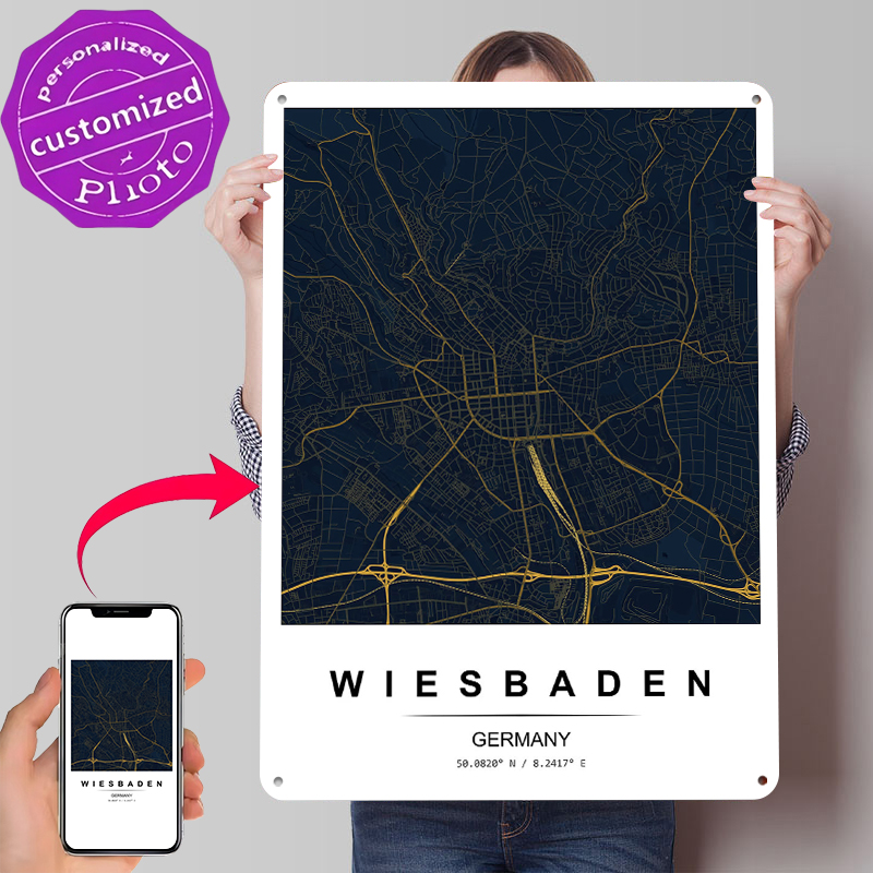 Wiesbaden City Map Printed Pos - Custom Map Poster บทวิจารณ์และราคา