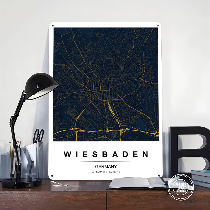Wiesbaden City Map Printed Pos - Custom Map Poster บทวิจารณ์และราคา