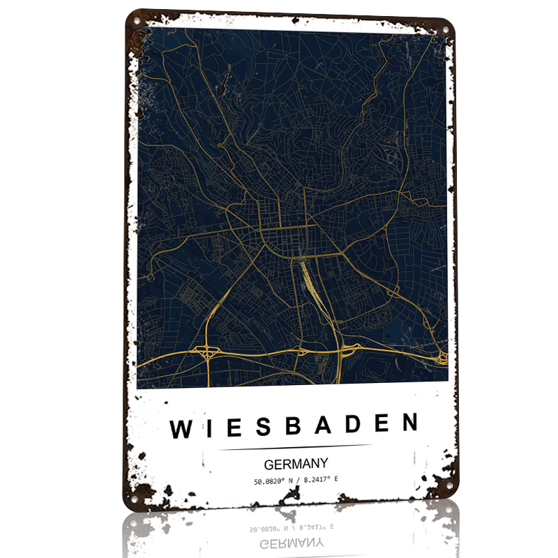 Wiesbaden City Map Printed Pos - Custom Map Poster บทวิจารณ์และราคา