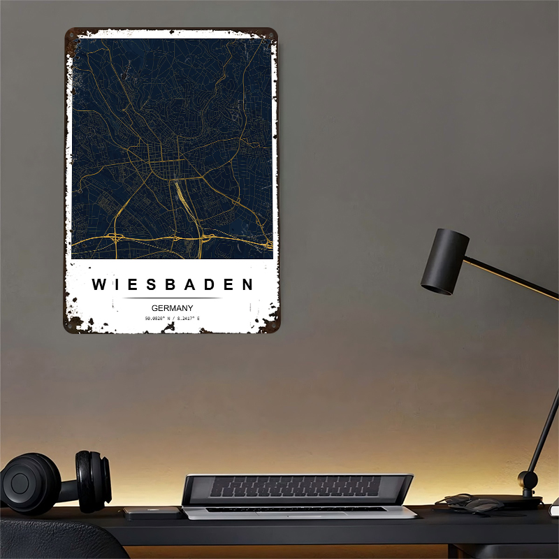 Wiesbaden City Map Printed Pos - Custom Map Poster บทวิจารณ์และราคา