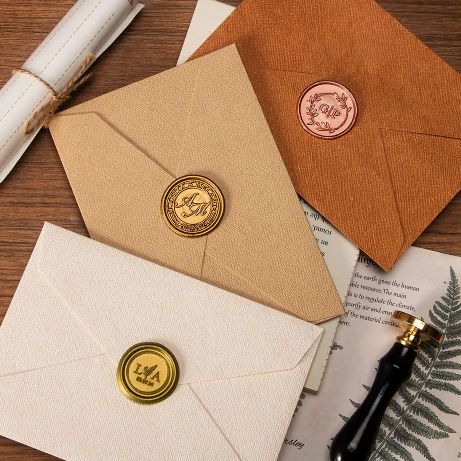 Custom Wax Seal Stamp Kit Doub - Wax Seal Letter Kit บทวิจารณ์และราคา