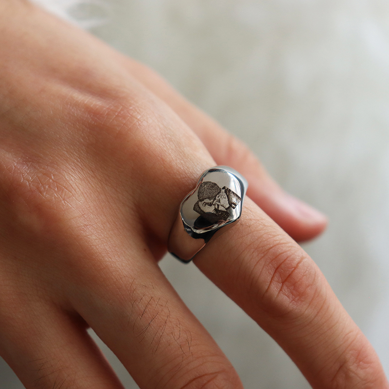 Custom Engraved Picture Logo N - Initial Ring Custom บทวิจารณ์และราคา