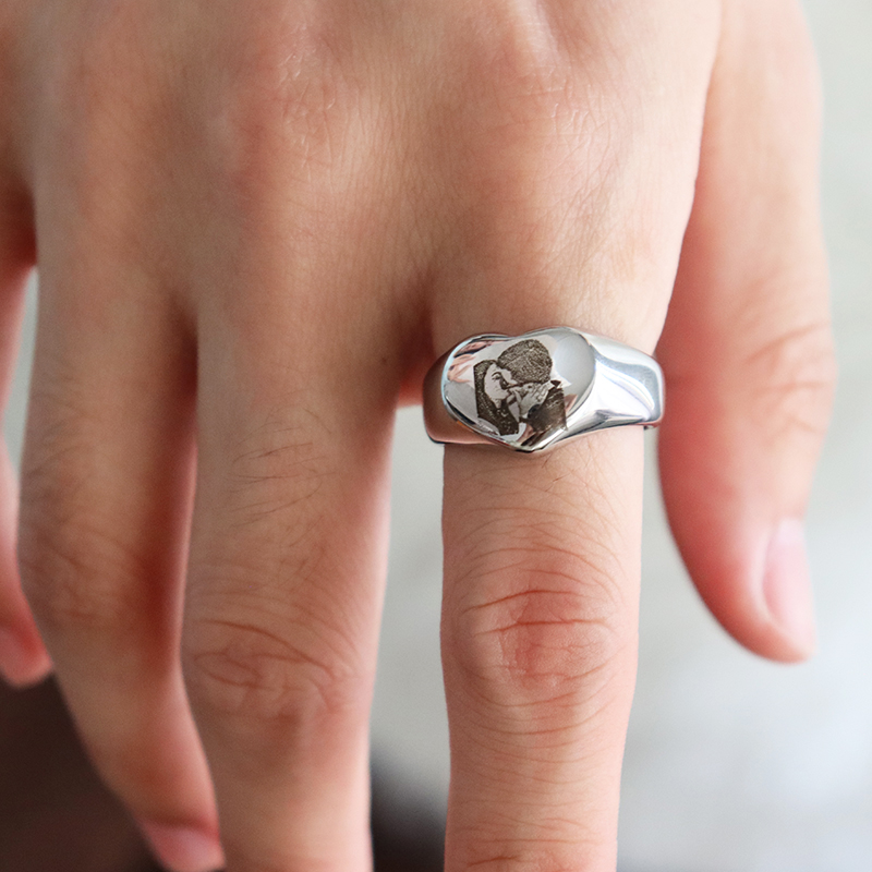 Custom Engraved Picture Logo N - Initial Ring Custom บทวิจารณ์และราคา