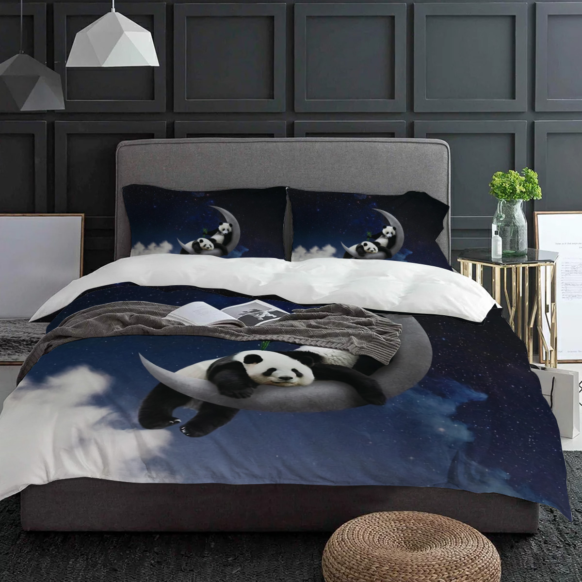 Moon Night Sky Panda Bamboo St - Custom Night Sky บทวิจารณ์และราคา