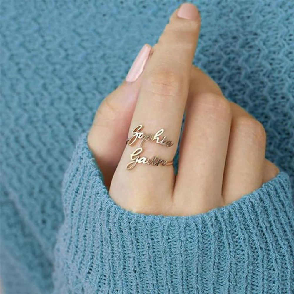 Personalized Custom  Name Ring - Initial Ring Custom บทวิจารณ์และราคา