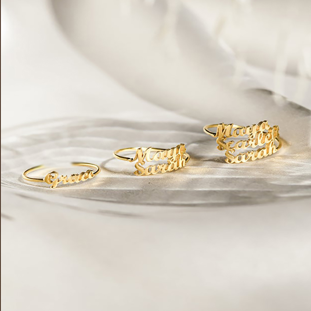 Personalized Custom  Name Ring - Initial Ring Custom บทวิจารณ์และราคา