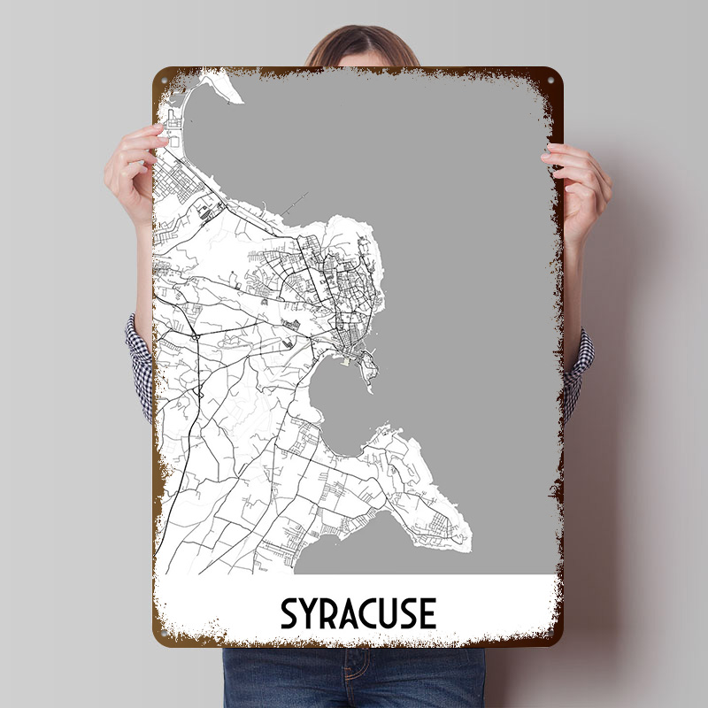 Syracuse City Map Metal Poster - Custom Map Poster บทวิจารณ์และราคา