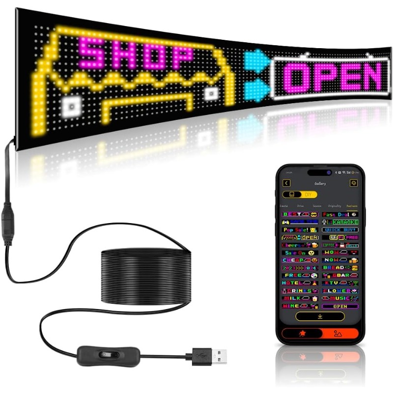 Programmable LED Sign Scrollin - Custom Map Poster บทวิจารณ์และราคา