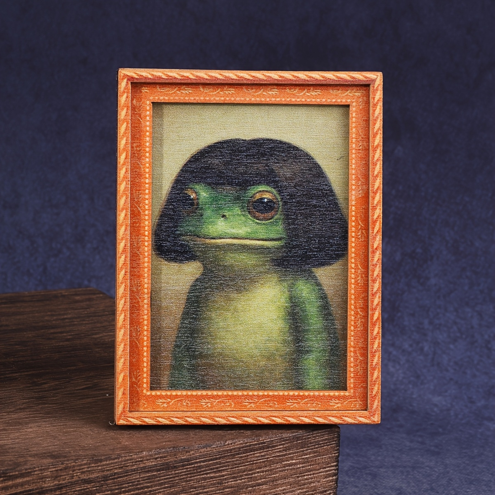 Whimsical Frog Wood Photo Fram - Engraved Wood Frame บทวิจารณ์และราคา