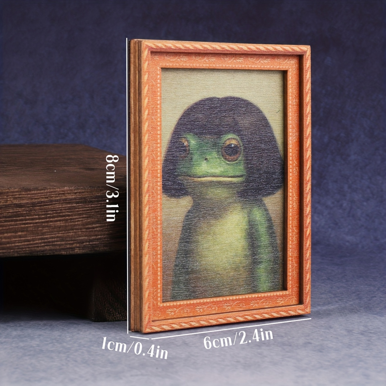 Whimsical Frog Wood Photo Fram - Engraved Wood Frame บทวิจารณ์และราคา