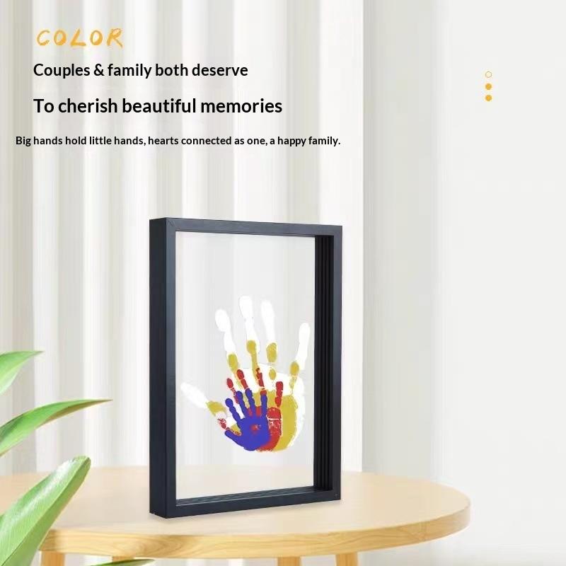 1 Set Family Handprint Photo F - Engraved Wood Frame บทวิจารณ์และราคา