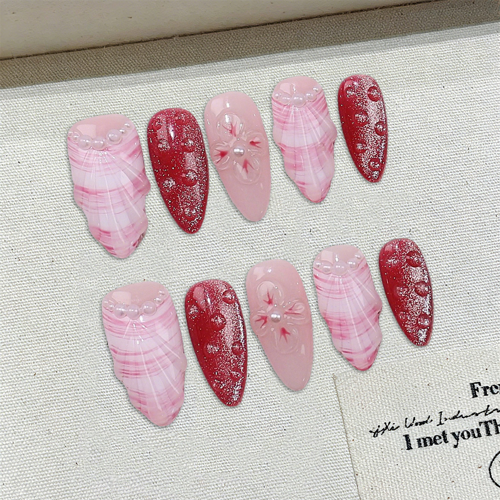 10pcs Medium Almond Handmade P - Pressed Flower Art บทวิจารณ์และราคา