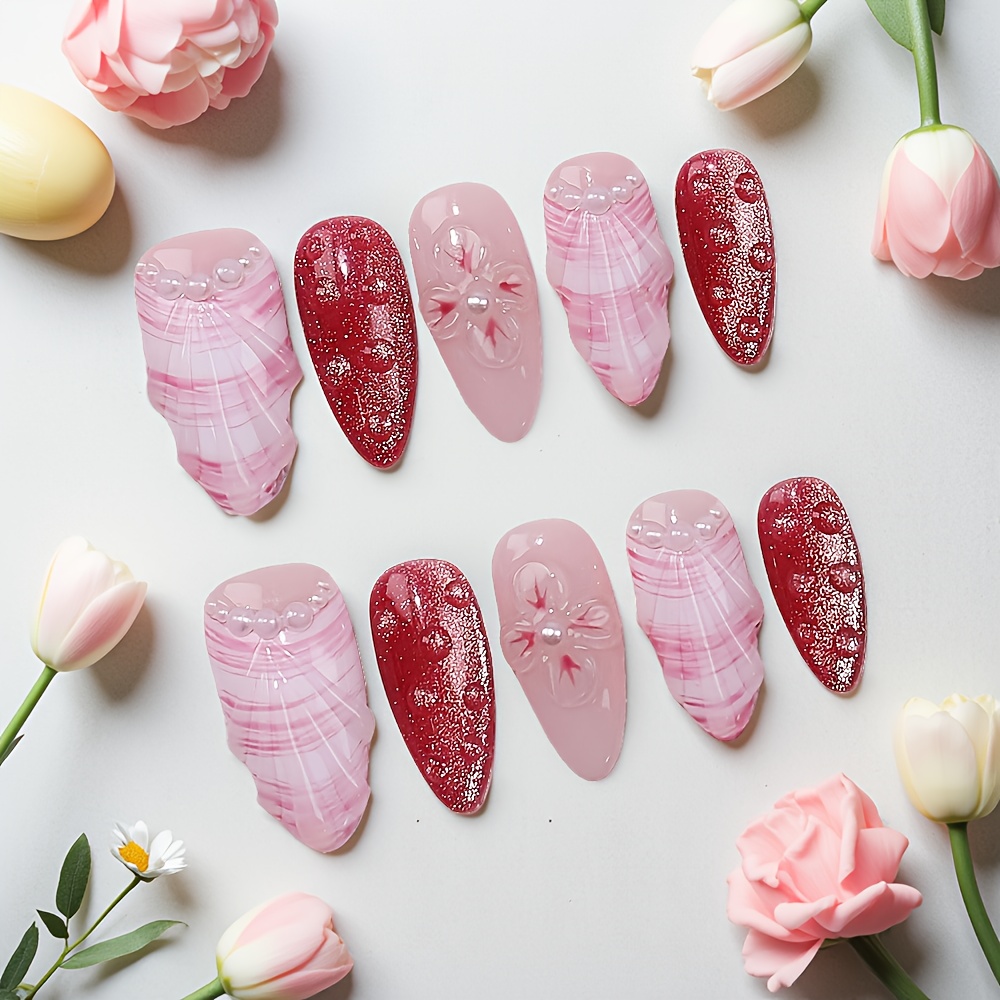 10pcs Medium Almond Handmade P - Pressed Flower Art บทวิจารณ์และราคา