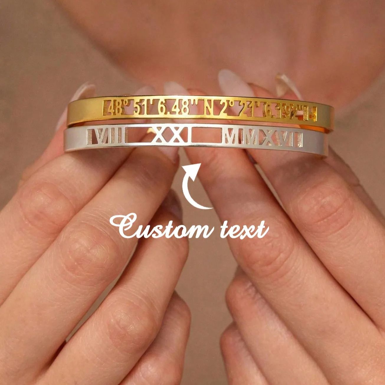 Custom Date Coordinate Roman N - Coordinates Bracelet บทวิจารณ์และราคา