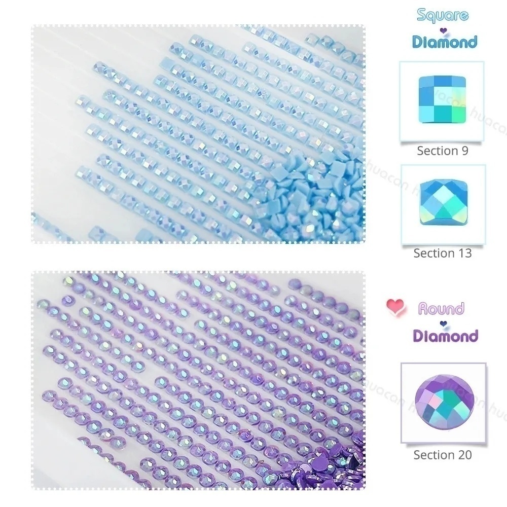 Frameless, Cartoon Diamond Pai - Photo Mosaic Print บทวิจารณ์และราคา
