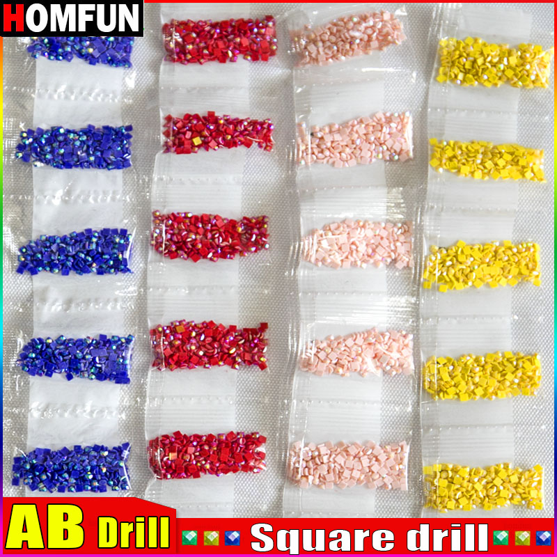 HOMFUN AB Square Drill DIY Dia - Photo Mosaic Print บทวิจารณ์และราคา