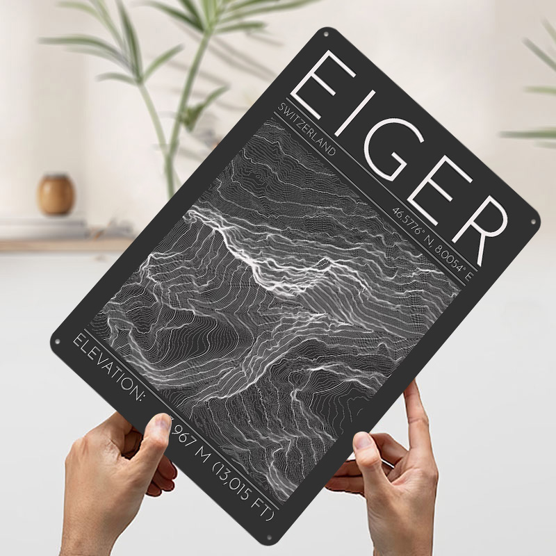 Eiger Mountain Topographic Con - Custom Map Poster บทวิจารณ์และราคา