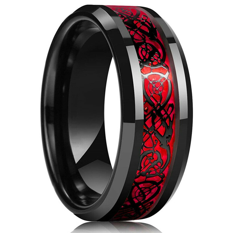 Fashion 8mm Men's Stainless St - Initial Ring Custom บทวิจารณ์และราคา