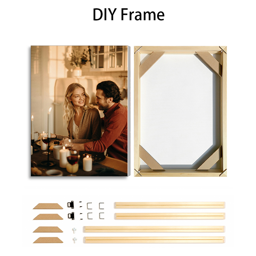 1 Pc Custom Photos with DIY Wo - Engraved Wood Frame บทวิจารณ์และราคา