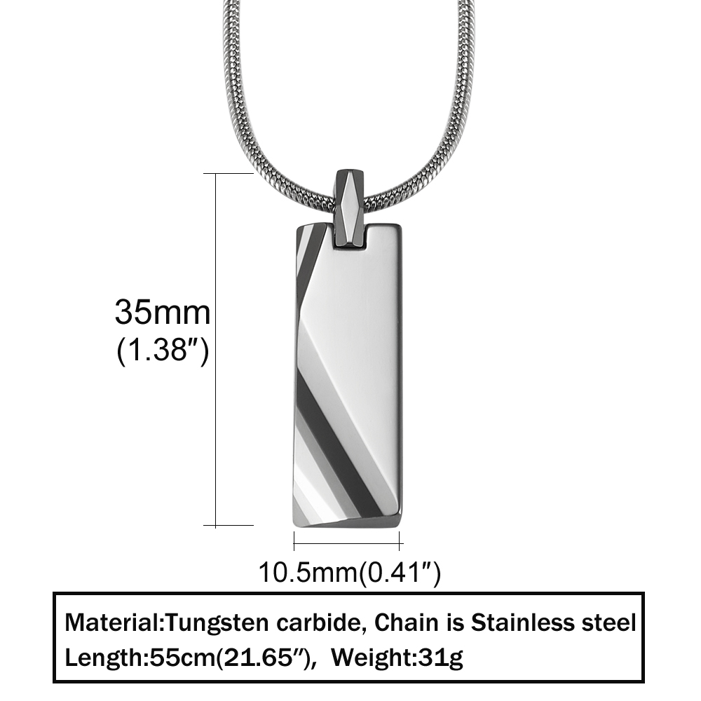 Tungsten Carbide Pendants Men  - Name Necklace Custom บทวิจารณ์และราคา