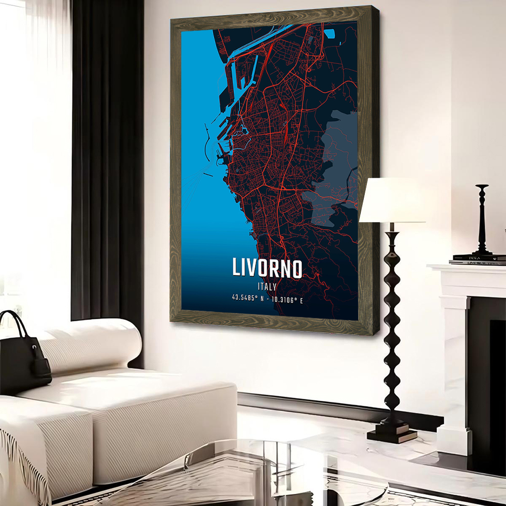 Livorno City Map Printed Canva - Custom Map Poster บทวิจารณ์และราคา