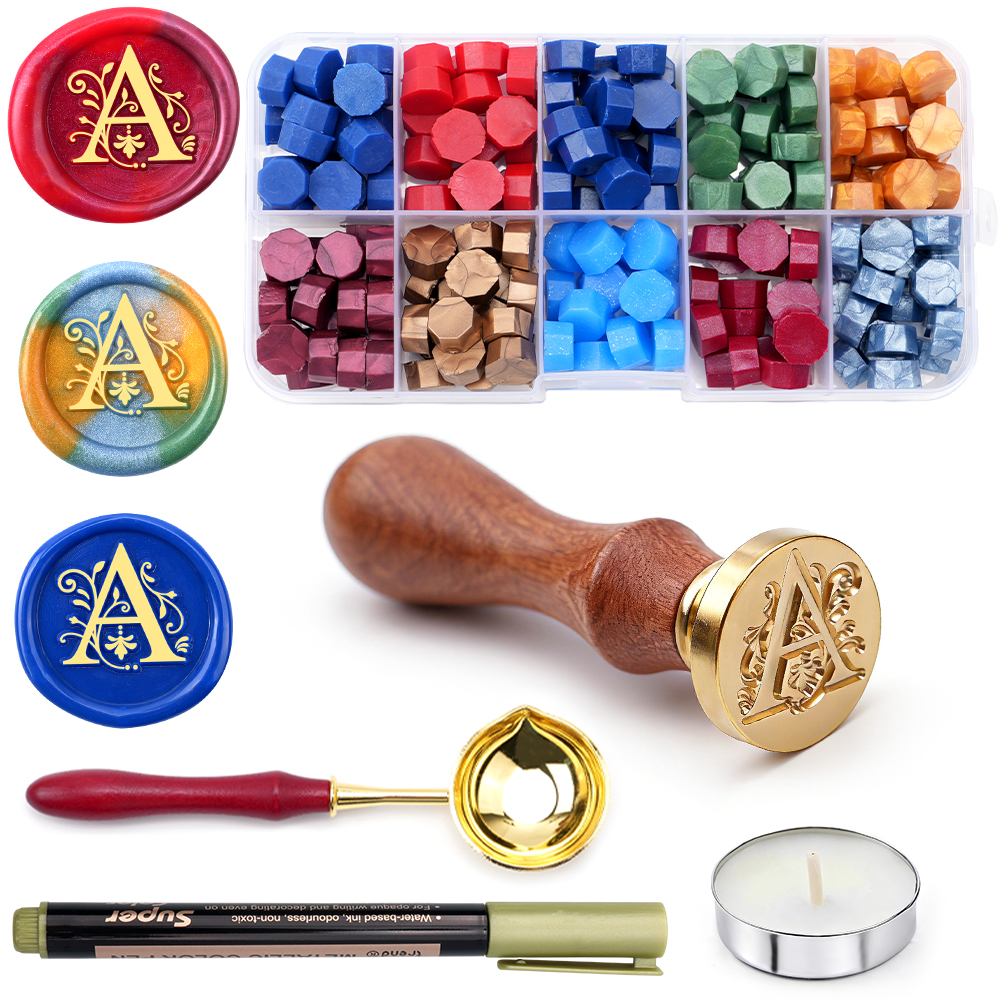 A-Z letter Wax Seal Stamp Kit  - Wax Seal Letter Kit บทวิจารณ์และราคา