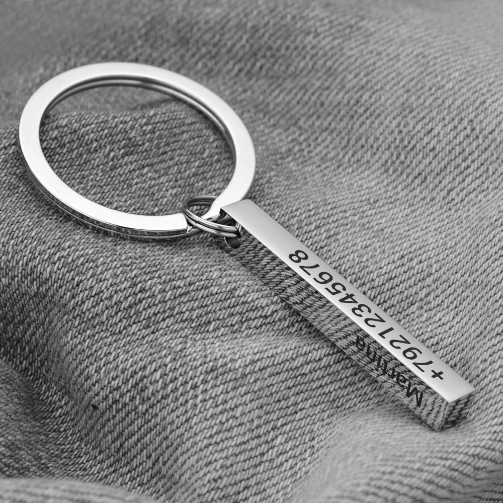 Personalize Keychains 3D Bar S - Initial Ring Custom บทวิจารณ์และราคา