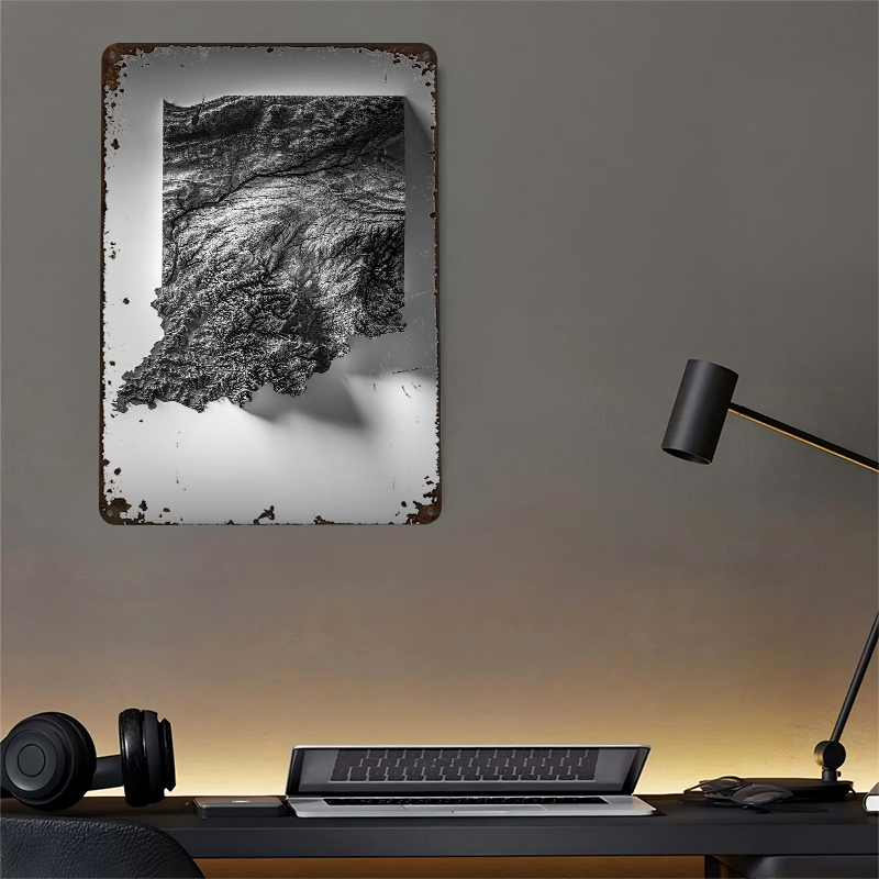 Indiana Topographic Map Printe - Custom Map Poster บทวิจารณ์และราคา