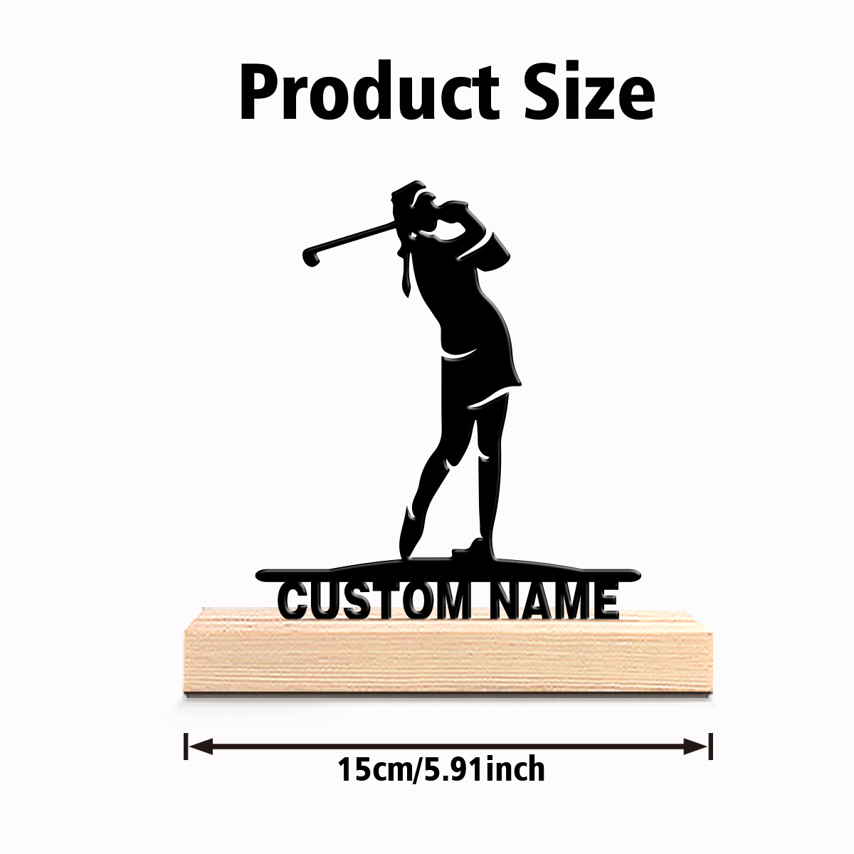 1pc Personalized Custom Golf M - Engraved Wood Frame บทวิจารณ์และราคา