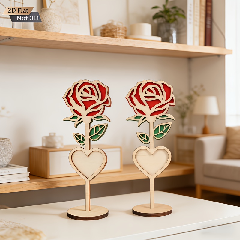 2pcs Handmade Engraved 2D Wood - Engraved Wood Frame บทวิจารณ์และราคา