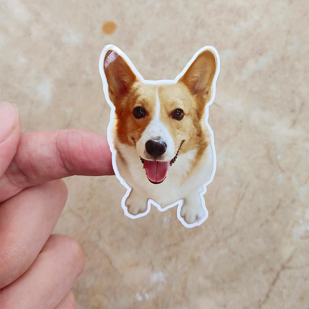 Custom Dog Animal Stickers Fun - Pet Portrait Custom บทวิจารณ์และราคา
