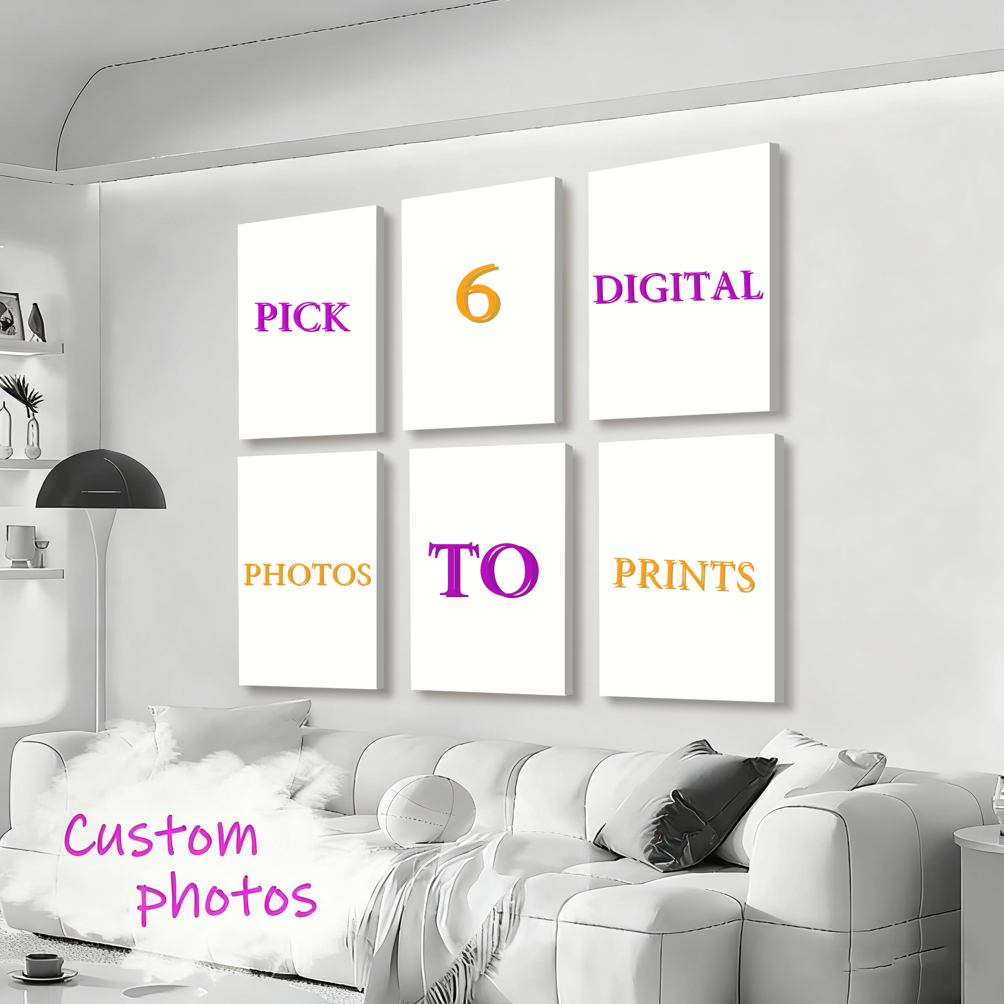 6pcs/set Custom Canvas Prints  - Pet Portrait Custom บทวิจารณ์และราคา