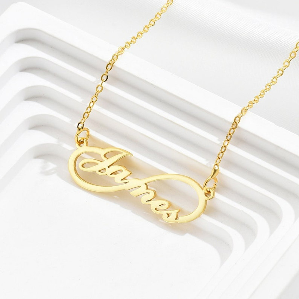 Custom Infinity Name Necklace  - Birth Flower Necklace บทวิจารณ์และราคา