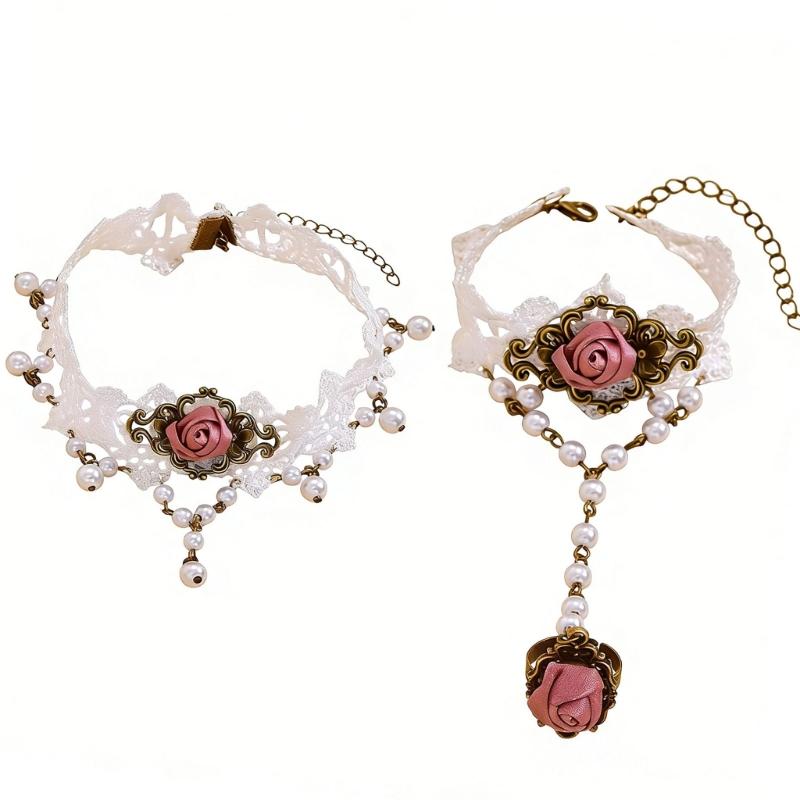 J78F Lace Necklace And Coordin - Coordinates Bracelet บทวิจารณ์และราคา