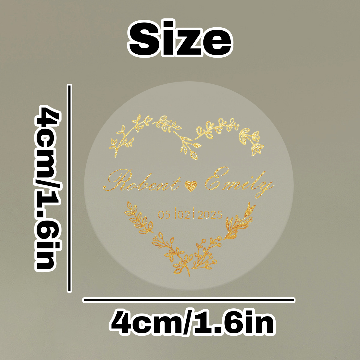 Custom gold foil wedding stick - Personalised Candle Label บทวิจารณ์และราคา