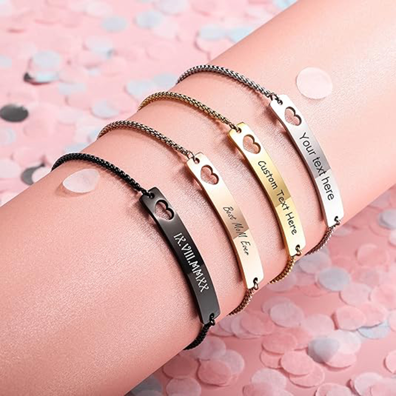 Personalized Engraved Bar Brac - Coordinates Bracelet บทวิจารณ์และราคา